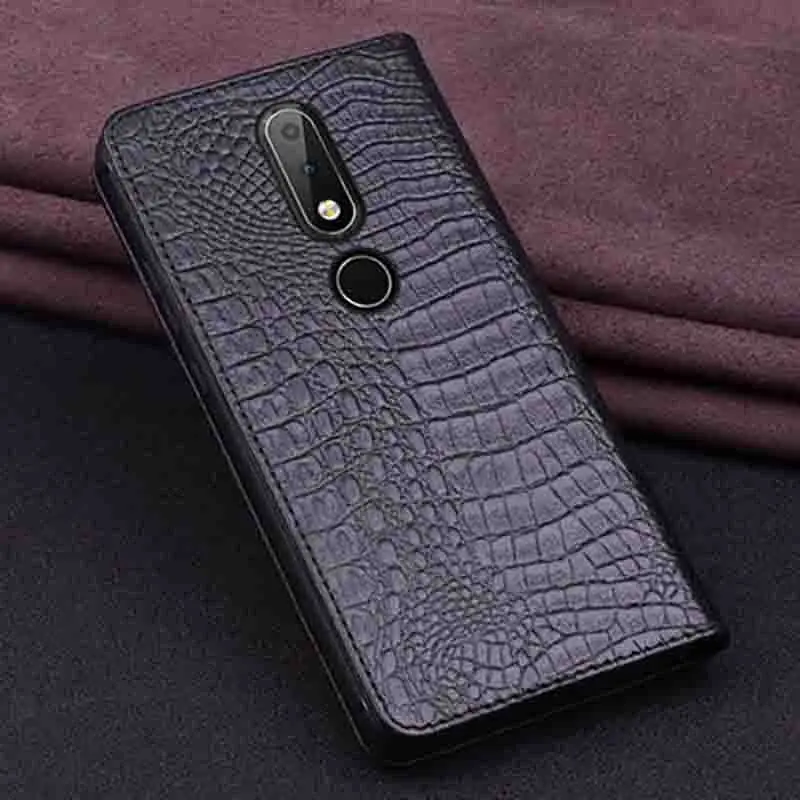 Чехол для Nokia X6 X 6 2018 TA-1099 5 8 дюйма Роскошный чехол из натуральной кожи откидная
