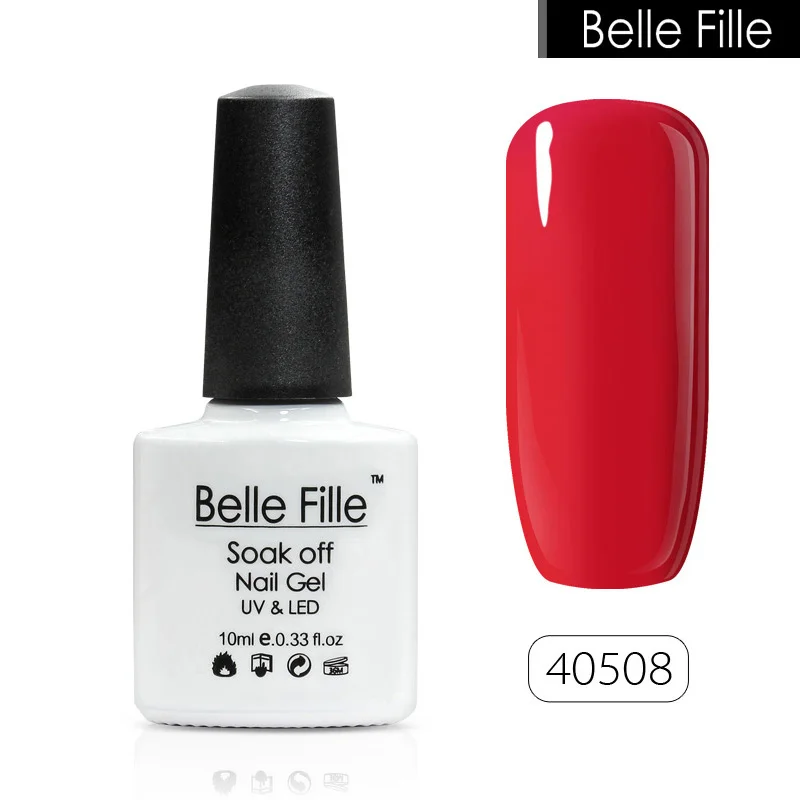 Belle Fille 10 мл УФ гель для ногтей лак новые яркие цвета Модный дизайн чистый Цвет