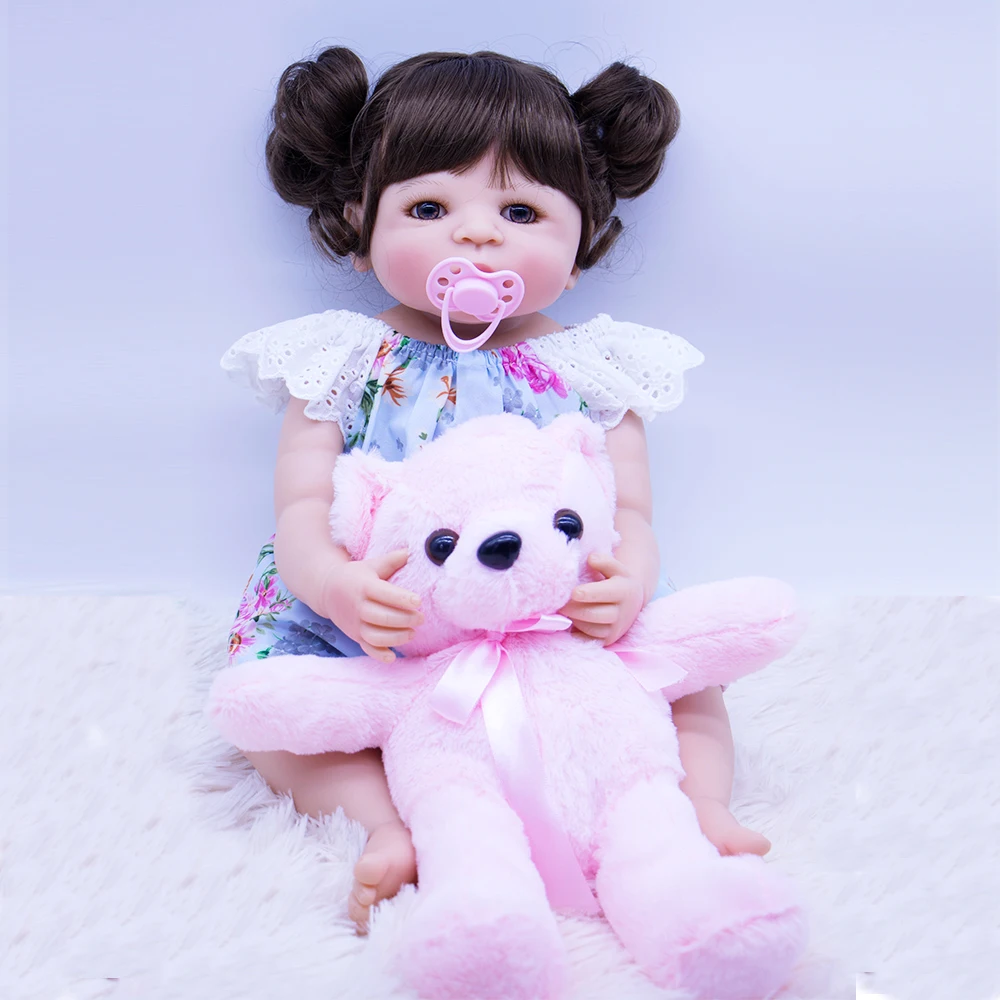 

Полностью силиконовая кукла реборн 55 см, игрушка, коллекционная кукла, новорожденная принцесса, малыш, купание, сопутствующая игрушка, пода...