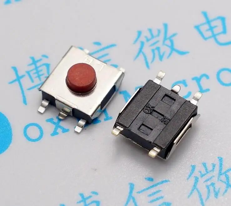 50 шт./переключатель сброса 6*6*2 5 тактовый переключатель SMD 5-контактный кнопочный 6