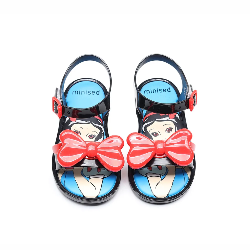 Black Mini Melissa/ г.; Летние прозрачные сандалии для девочек; обувь для девочек; зимние сандалии принцессы для девочек; нескользящие детские сандалии в пляжном стиле для малышей - Цвет: Black