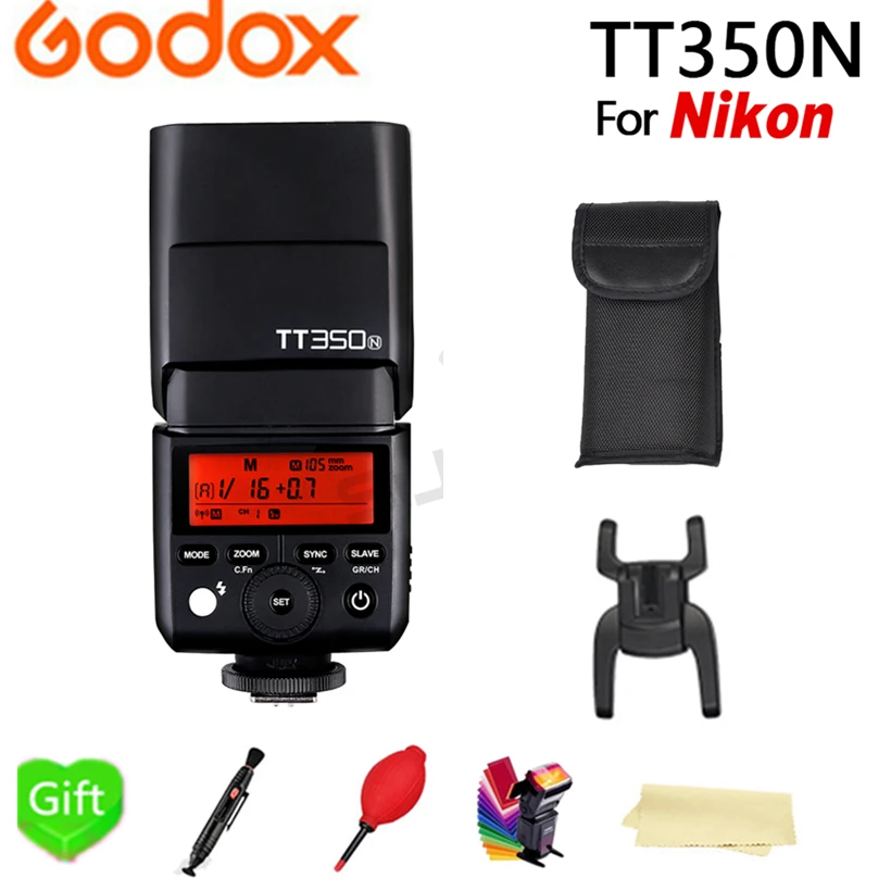 Godox Mini TT350N Вспышка Speedlite TTL HSS 1/8000S GN36 вспышка для камеры фотоаппарата Nikon