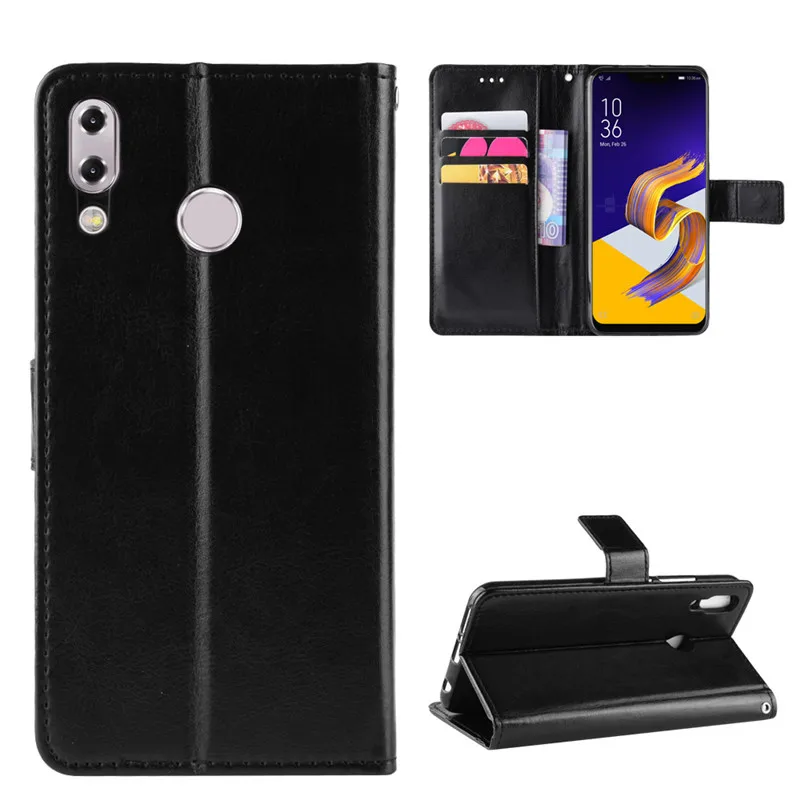 Для Asus Zenfone 5 ZE620KL Чехол Флип 6 2 Роскошная Обложка на заднюю панель из