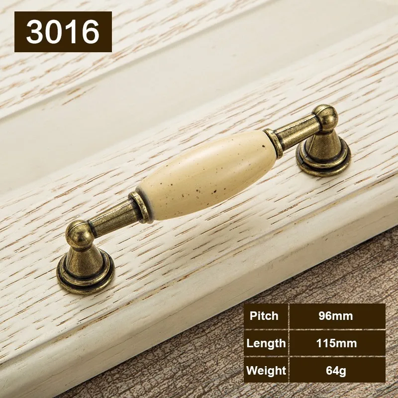 G Classic Ceramic Door Handles Antique Kitchen Cabinet Knobs and Handles for Cupboards Drawer Pulls Handles Furniture Hardware - Цвет: G