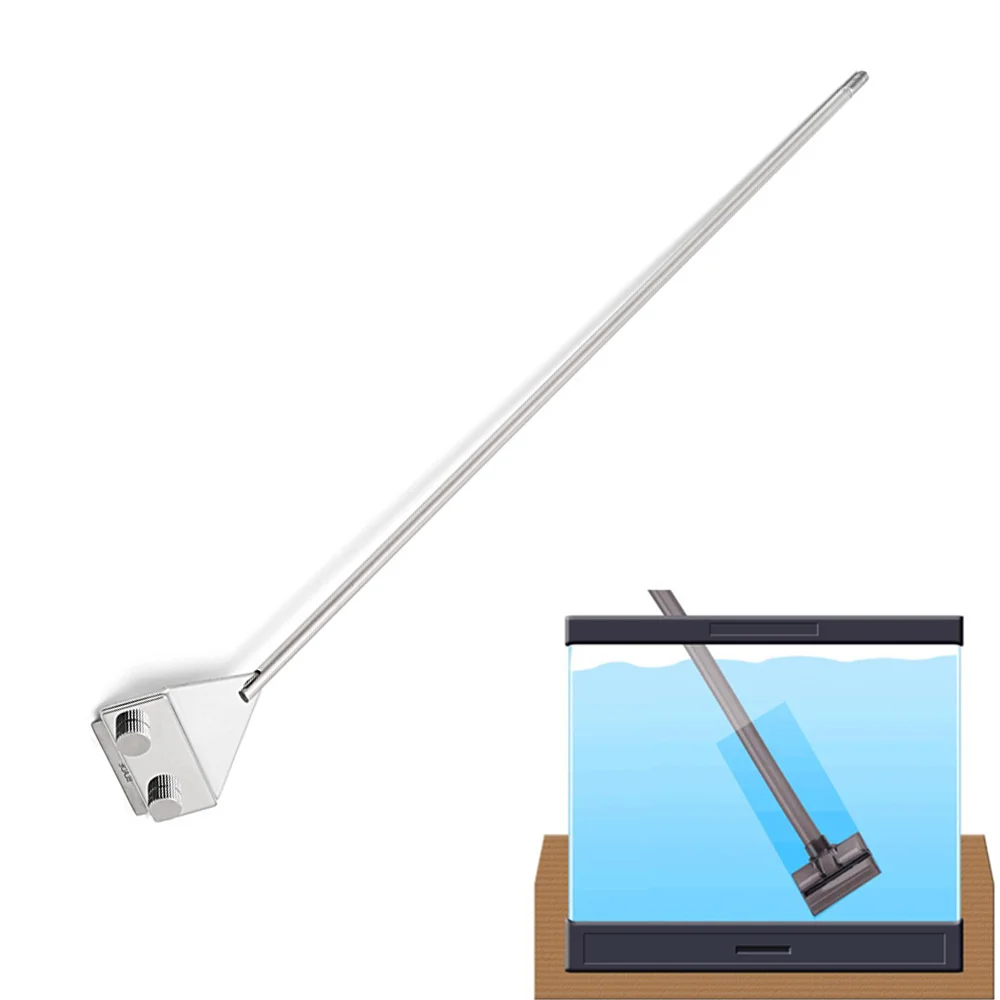 

1PC Stainless Steel Aquarium Glass fish Tank Seaweed Scraper Reef Seaweed Scraper Blade Cleaner Tool 46CM 65CM