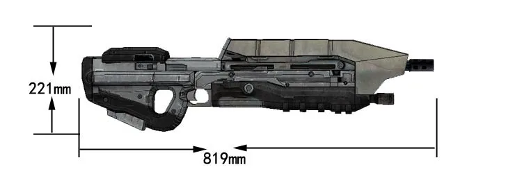1:1 82 см войны человека MA5D винтовка Бумажная модель Руководство DIY не может быть запущен