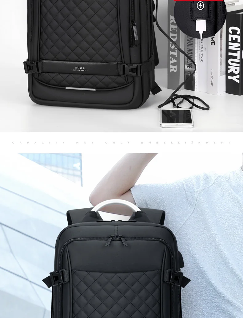 FRN мужской рюкзак Многофункциональный USB 17 дюймов ноутбук Mochila модный бизнес большой емкости водонепроницаемый рюкзак для путешествий для мужчин