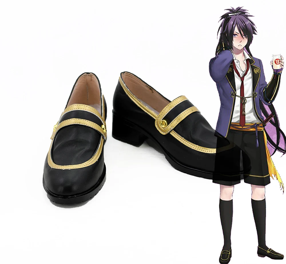 Обувь для косплея юкимицу Fudou Touken Ranbu черные ботинки изготовленные на заказ |
