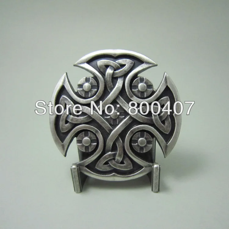 

Silver Plated Round Knot Belt Buckle BUCKLE-SK014SL In Stock