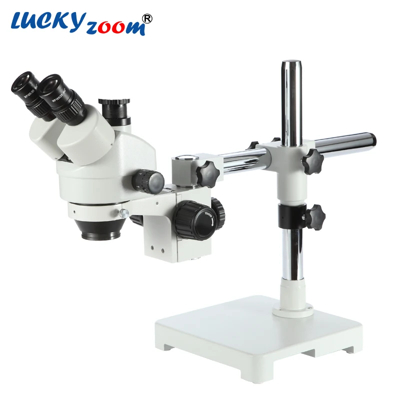 Luckyzoom 3.5X-90X Simul-Focal Одиночная стрела 13 кг штатив для микроскопа Тринокулярный Стерео Зум микроскопио кольцо свет