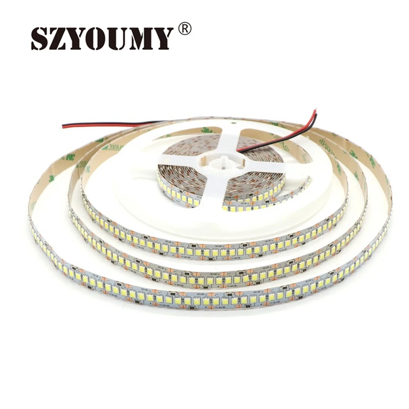 Syoumy 5 м/лот 10 мм Печатная плата Однорядная 2835 SMD 1200 Светодиодная лента DC12V IP20 не