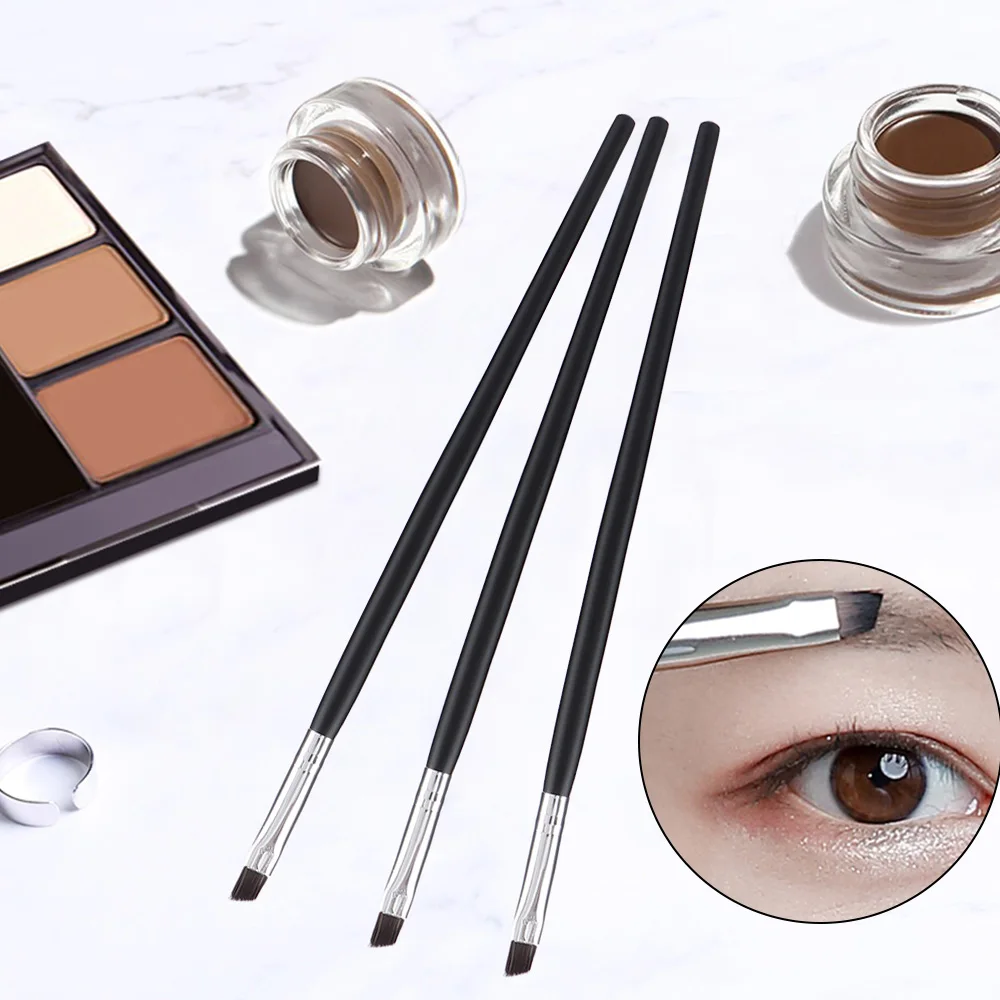 Угловая кисть для бровей гелевая подводка глаз кисти макияжа косметическая