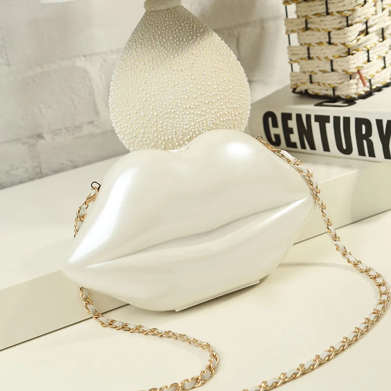 Новые пикантные красные Средства ухода за губами клатч акрил Для женщин Вечерние