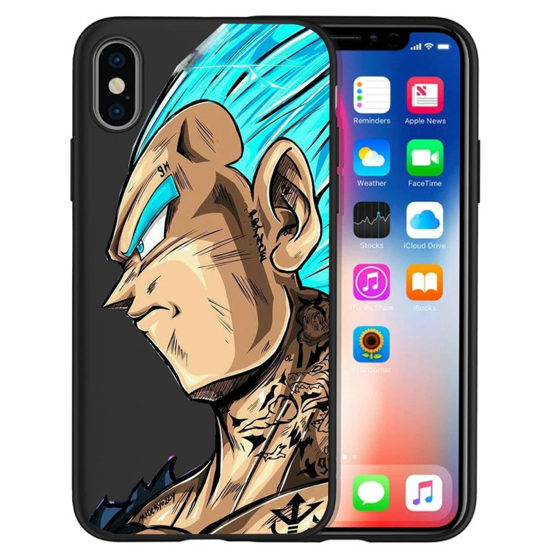 Роскошный чехол для iPhone X Goku Dragon Ball Super Saiyan vegeta Дракон 5 5S 6 6 S 7 8 Plus X XS Макс Мягкий силиконовый чехол случае Etui
