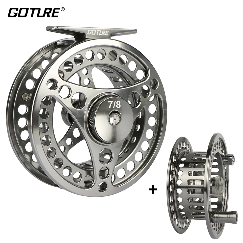 

Goture Large Arbor CNC-Machined Aluminum Fly Fishing Reel 3/4WT 5/6WT 7/8WT 9/10WT Disc Drag System Trout Salmon Fishing Reel