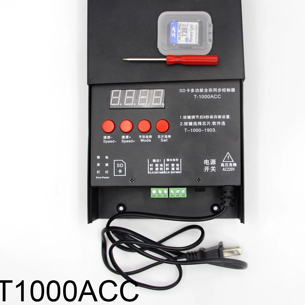 K-1000C T-1000S SD карты APA102 SK6812 WS2812B WS2811 SK9822 светодиодный 2048 Пиксели T-4000C T-8000A RGB программы полноцветный светодиодный контроллер