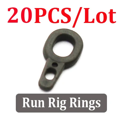 20PCS Rig Ring 30 шт., аксессуары для ловли карпа, набор для запуска снастей, Хели чод, снасти, кольца, зажимы, коннектор, резиновая бусина для рыбалки, вертолета, снасти для ловли карпа - Цвет: 20PCS Rig Ring