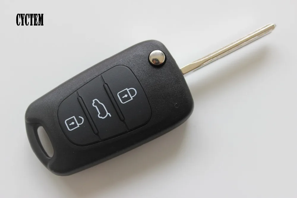 CYCTEM 3 кнопки флип складной дистанционный ключ оболочки подходит для hyundai I30