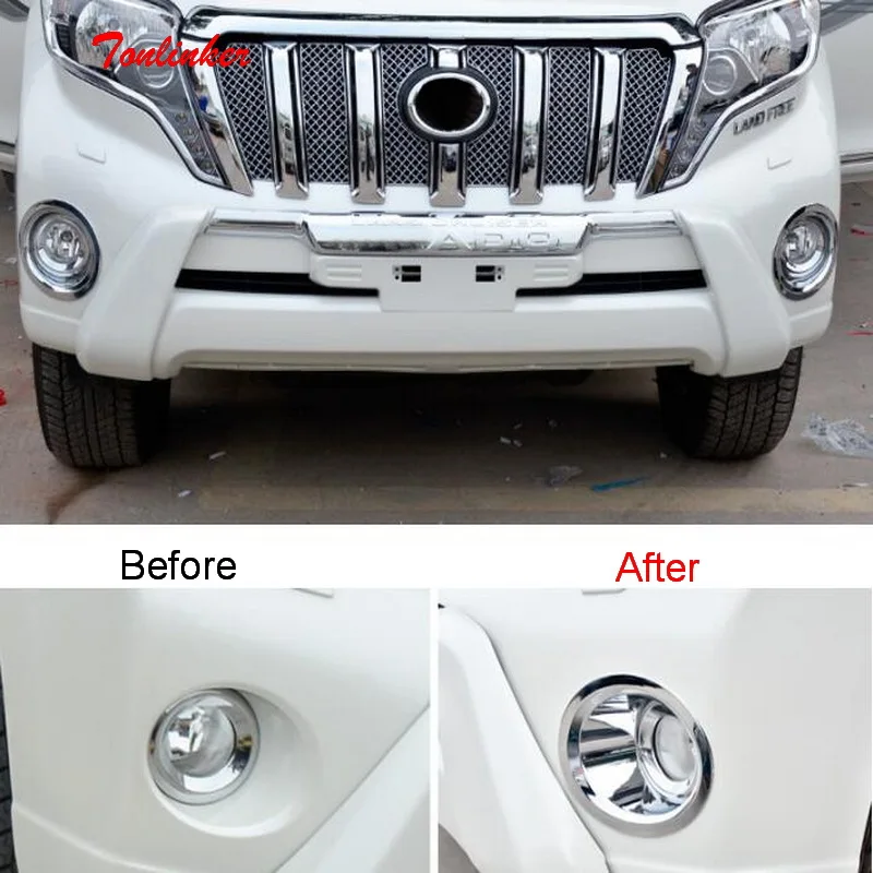 Наклейки на корпус передних противотуманных фар для Toyota Prado 2010-16 2 шт. - купить по