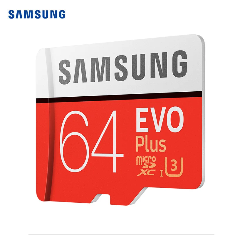 Карта памяти Micro SD SAMSUNG EVO Plus, 16 ГБ, 32 ГБ, 64 ГБ, 128 ГБ, 256 ГБ, microSDHC SDXC, Макс. 80 м/с, класс 10, MicroSD, TF карта