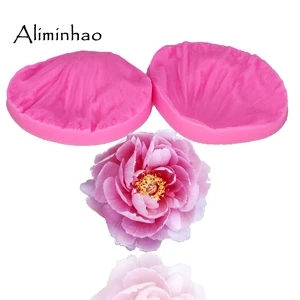 B1028 лепестки пиона, цветочные лепестки, силиконовая форма сделай сам для сахарного дела, шоколадная фотография, подходит для полимерной глины