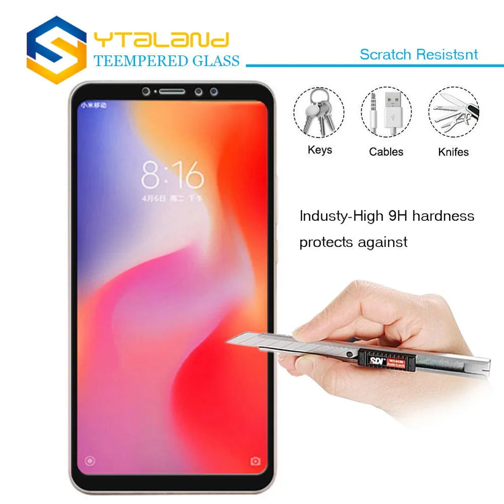Закаленное стекло Ytaland с полным покрытием для XiaoMi Mi Max 3 защитная стеклянная
