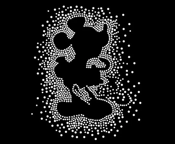 2 шт./лот Мультяшные животные термоклейкие аппликации нашивки Стразы мотивы для