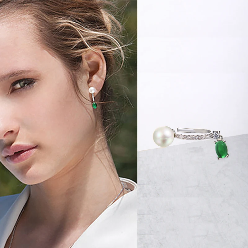 Женские серьги с имитацией жемчуга роскошные каффы для девушек без пирсинга