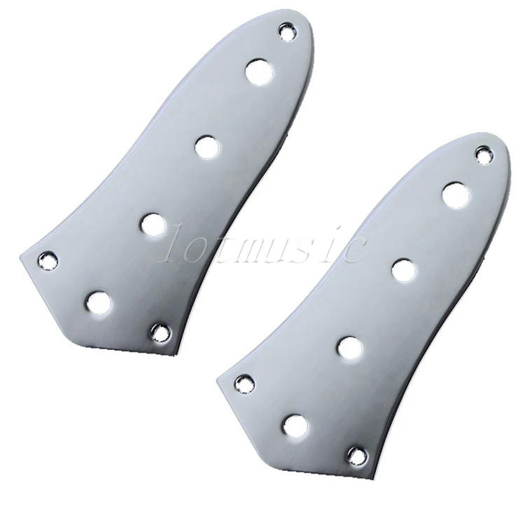 2 * Хром Джаз и бас JB контрольная пластина для Fender гитарная Часть Замена|control plate|bass