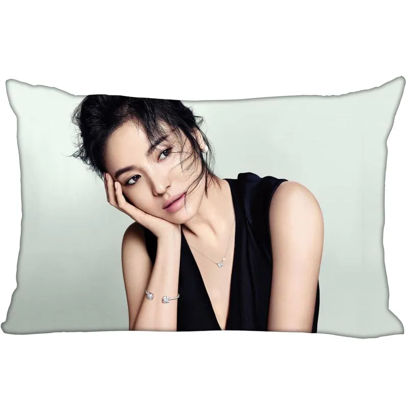 KPOP star Song Hye Kyo прямоугольная наволочка с двусторонним принтом сатиновая для