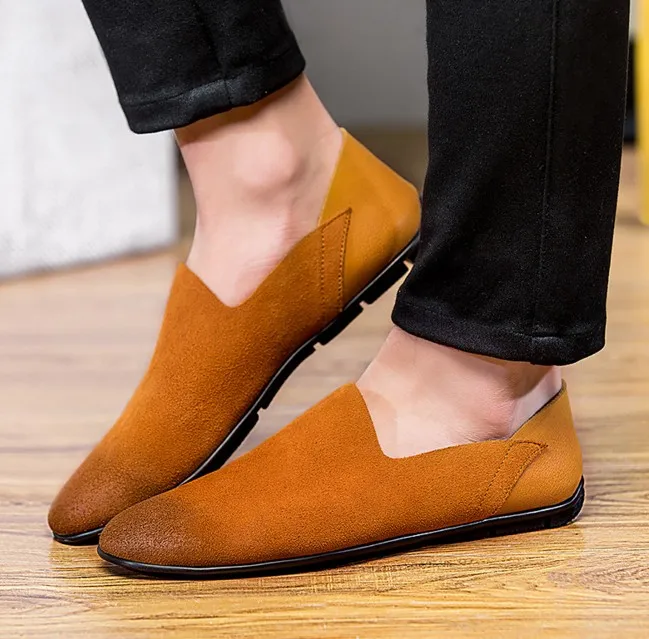 Cyabmoz Brand Vintage Flats Men Loafers 2017 Genuine Leather Suede Moccasins Driving Shoes Retro Slip On Chaussure Homme | Обувь