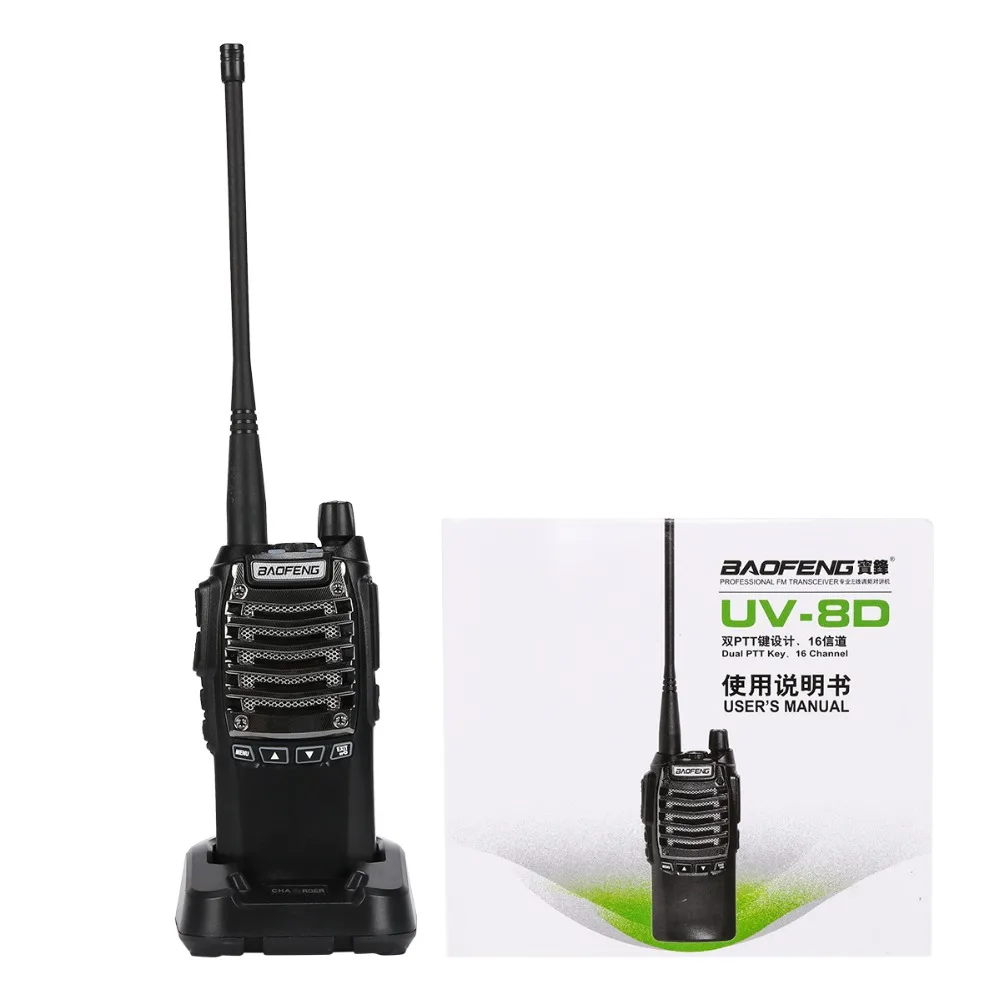 Топ Оригинал Baofeng UV 8D Walkie Talkie 8 Вт 128 каналов без рук км УВЧ 400 480 МГц портативное