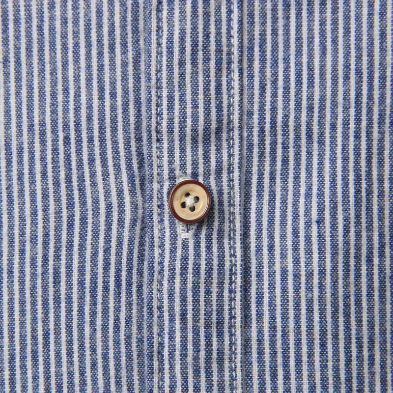 Полосатая Мужская рубашка весна осень 2017 мужская приталенная с длинным рукавом