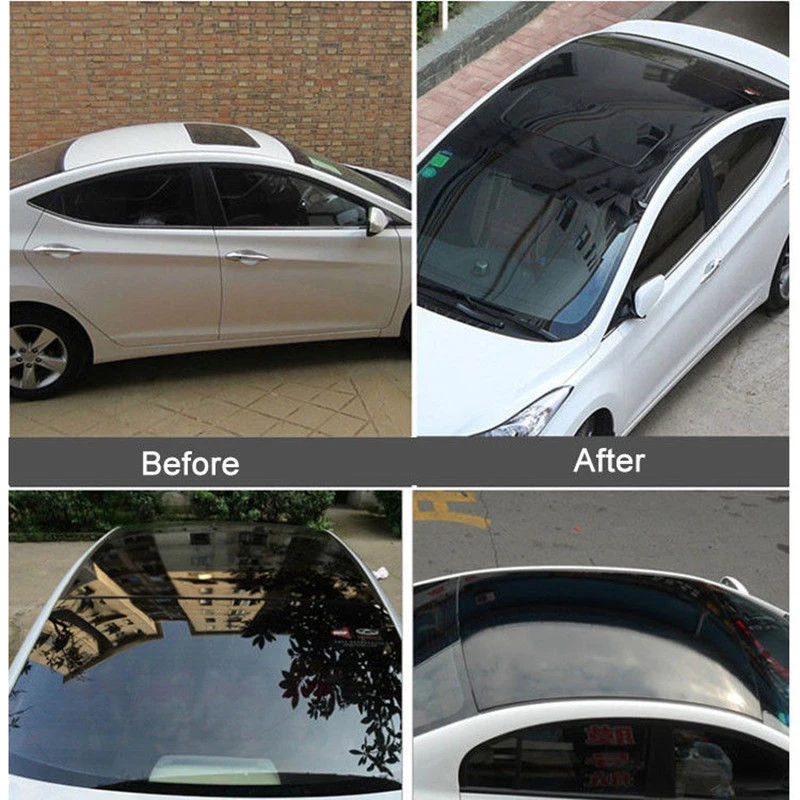 Sunroof Автомобильная наклейка Рамка 135*30 см Глянцевая Солнцезащитная черная