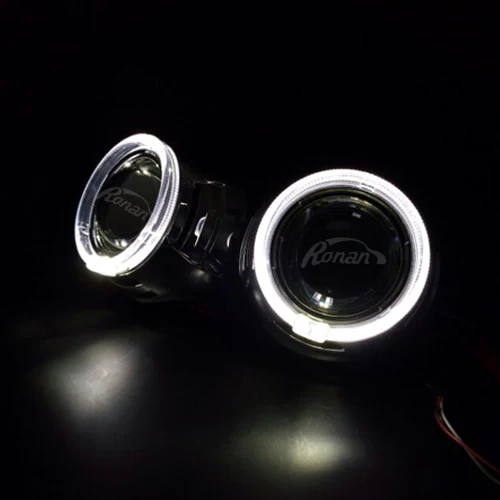 only white Металлический 3,0 ''h1 Pro HID линзы проектора bi xenon LHD RHD костюм для H4 H7 Фары+ 95 мм светодиодный-оптический ангельские глазки автомобиля Стайлинг обновления - Цвет: only white