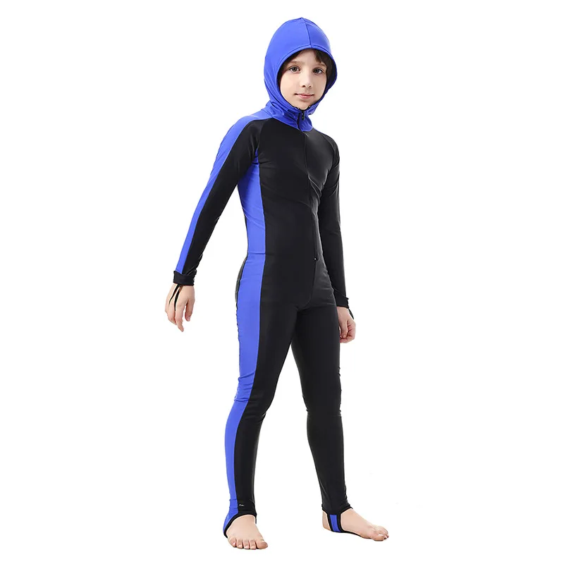 SBART/Детские купальники с капюшоном Цельный купальный костюм для мальчиков и