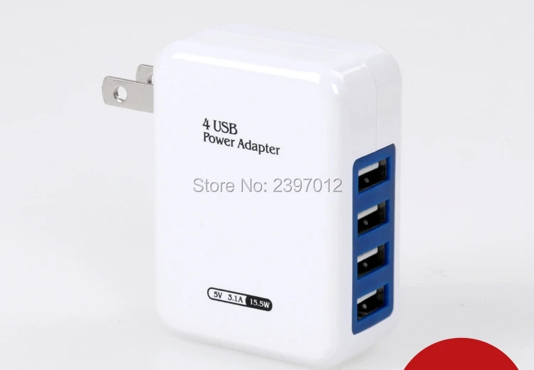 Зарядное устройство SZAICHGSI с 4 USB портами и Micro адаптером дорожное настенное