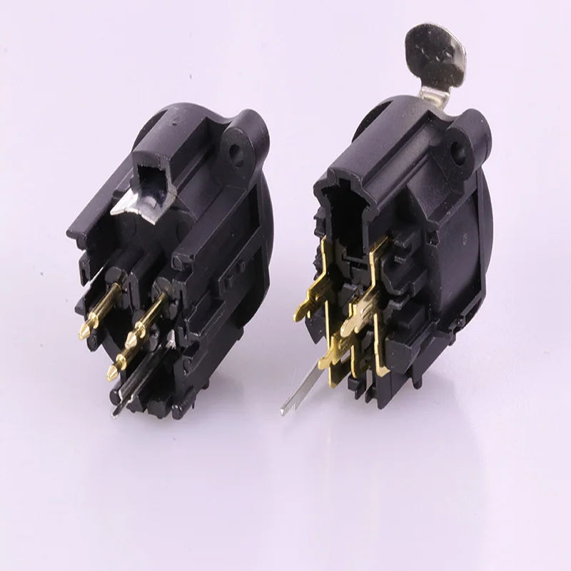 1 пара/2 шт. XLR разъема черного Пластик 3pin мужской/женский Джек Панель Крепление с