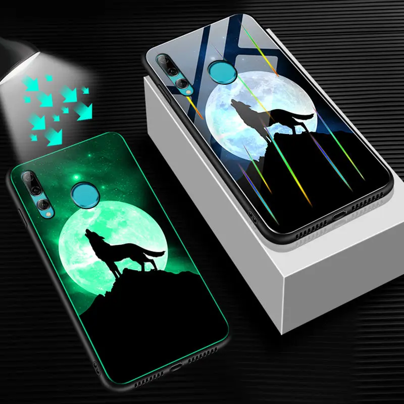 Светящийся чехол для телефона huawei Honor 20 Lite, чехол, светящаяся задняя крышка из закаленного стекла для huawei Honor 10i 20 Lite, чехол, сумка