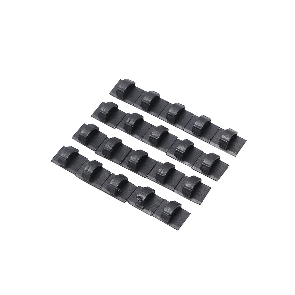 L-20Pcs 20 шт. для организации рабочего стола настенные зажимы для провода черные клейкие Кабельные автомобильные зажимы сматывающее устройство для сматывания кабеля Держатель-фиксатор - Цвет: L-20Pcs