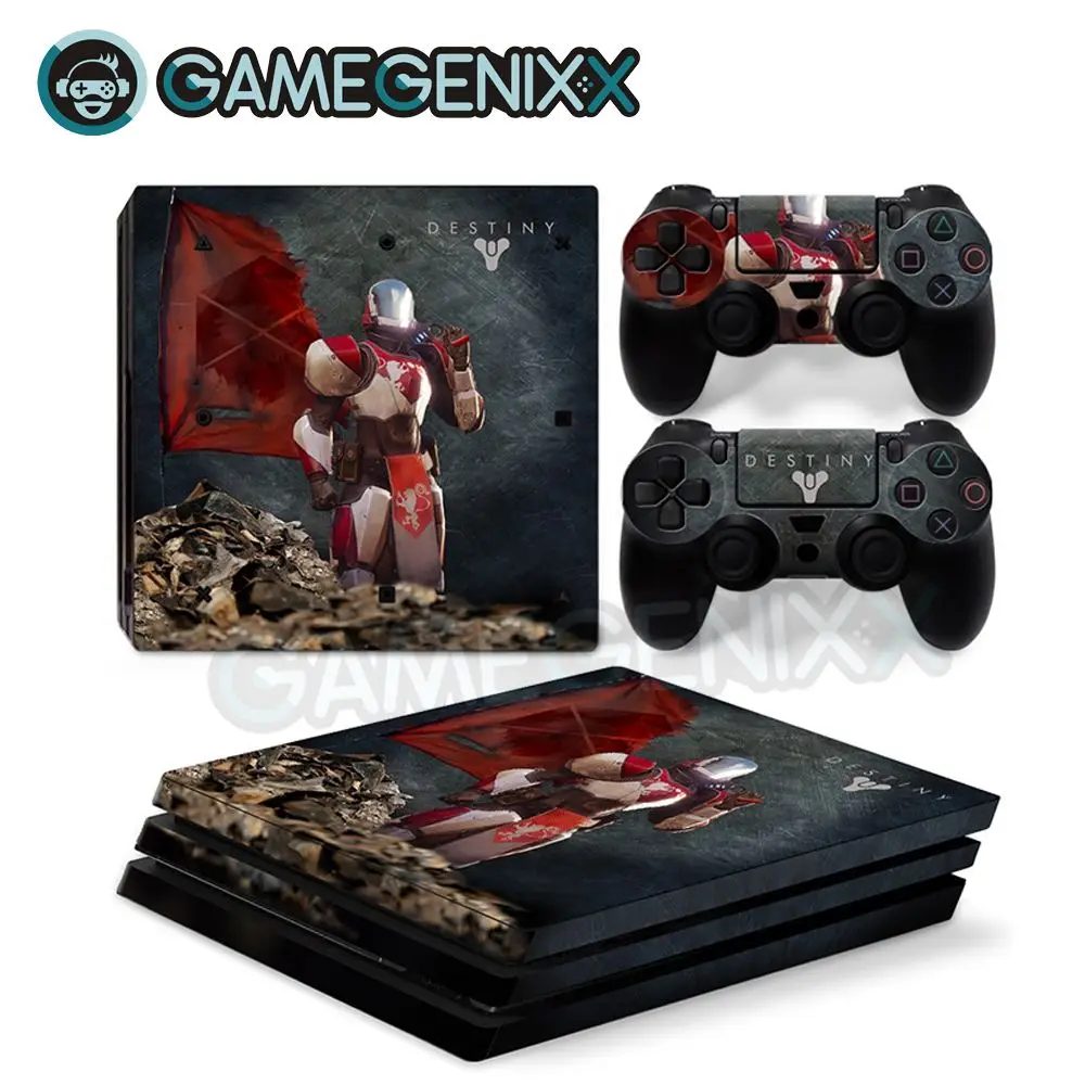 Наклейка на кожу GAMEGENIXX Виниловая наклейка для PS4 Pro консоли и 2 контроллера