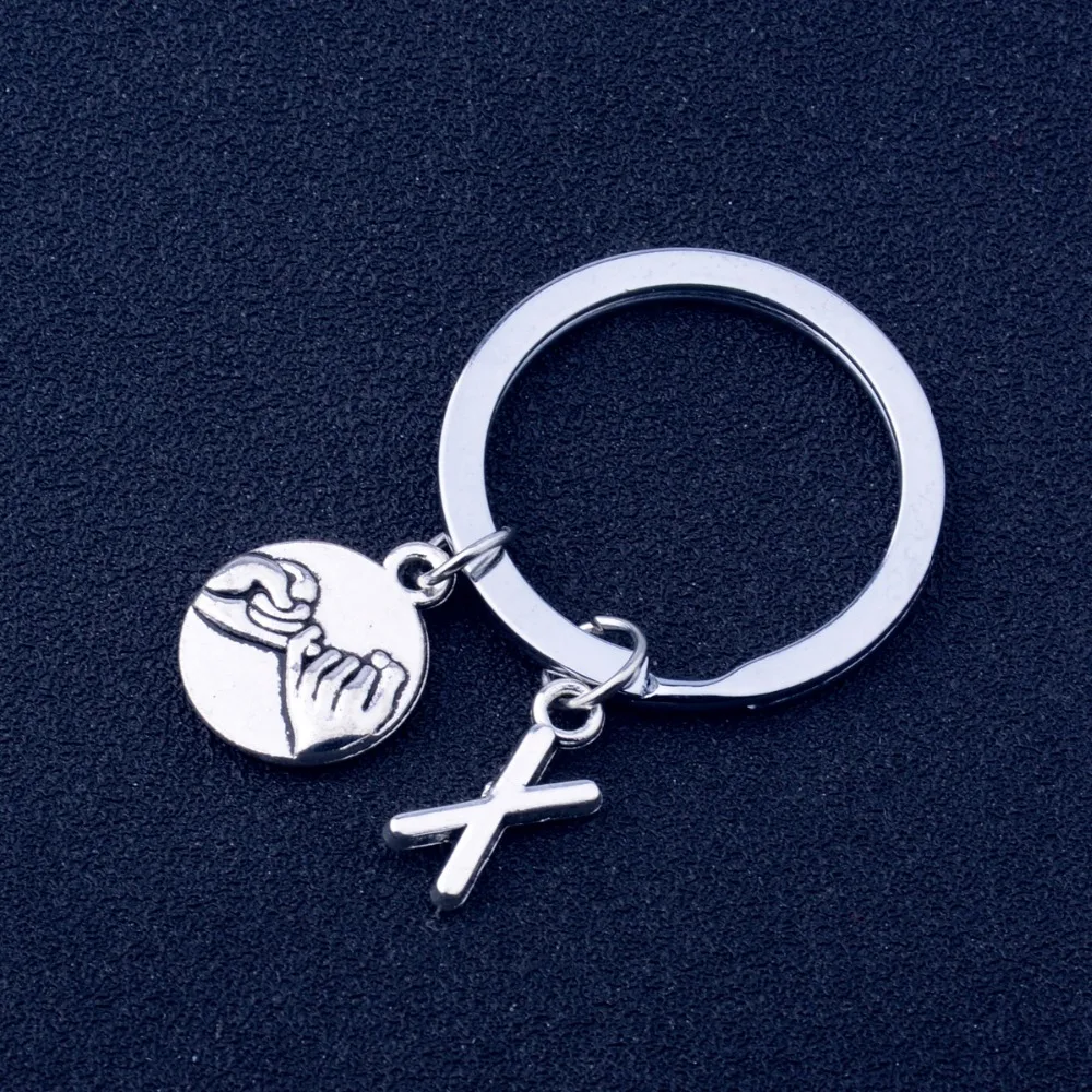 Модный Ювелирный брелок из сплава с буквами X обещание на мизинцах мужской