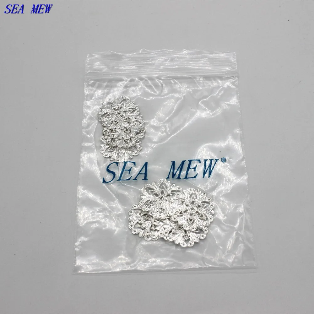 Море MEW 21 мм медный лист 6 цветов покрытием филигрань выдалбливают цветы настройки инструменты для наращивания волос талисманы для ювелирн
