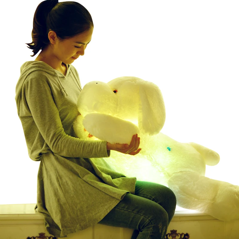 Giant LED Flashing Dog Stuffed Animal Puppy Plush Toy Kids Night Doll Children Gift 50cm/80cm | &amp Animals