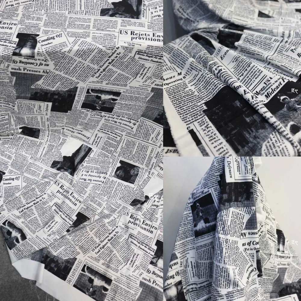 Оригинальная вышитая газета граффити с надписями рубашка рисунком ветровка