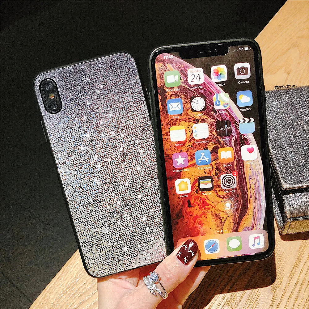 Для Iphone XS MAX XR PC блестящие Чехлы для 7 7plus 8 plus 6 6s полная защита Telefon Kilifi |