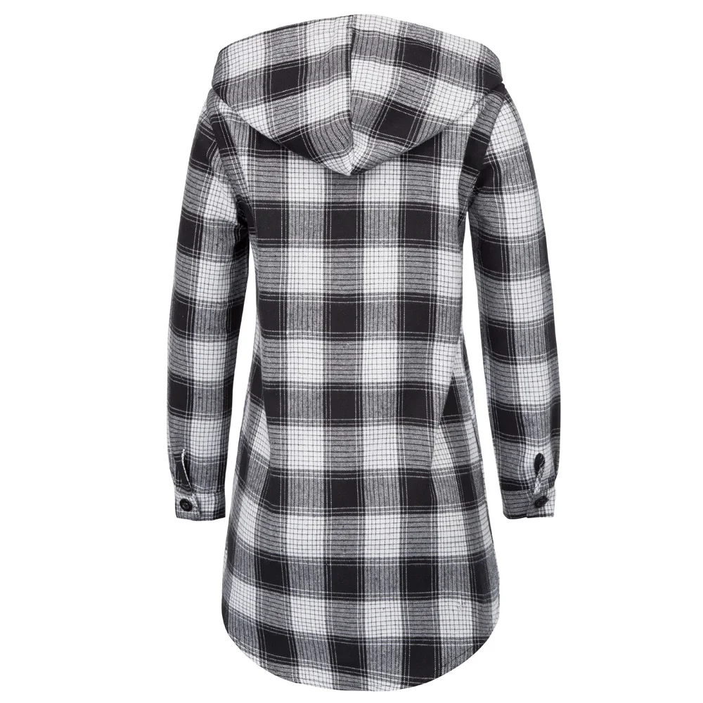 2018 Женская фланелевая рубашка в клетку плотная теплая женская верхняя одежда с