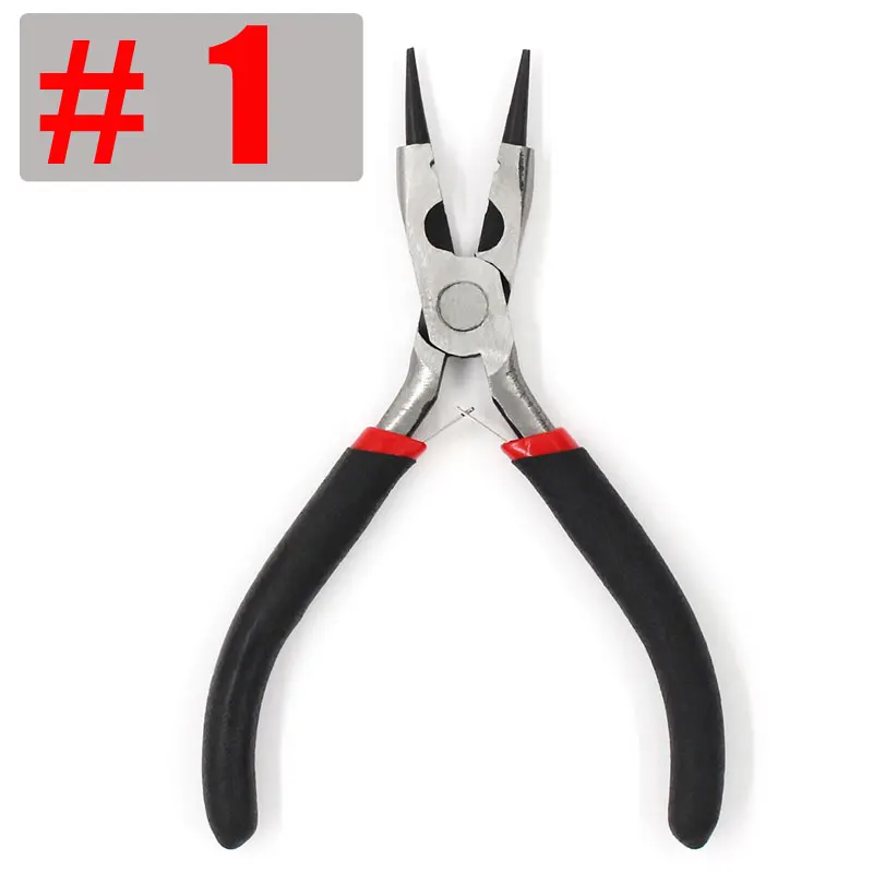 NO.1 DIY аксессуары ручной работы, мини плоскогубцы с длинным носом, бисерные Ювелирные плоскогубцы, многофункциональные обжимные кусачки для проводов, 3 типа - Цвет: NO.1