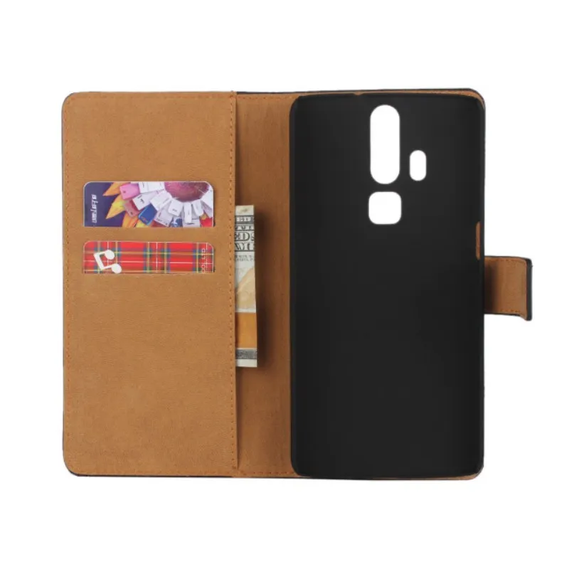 

Black High Quality Genuine Leather Wallet Cover Case For ZTE Axon Elite (5.5 inch) with Stand Function and Card Holder
