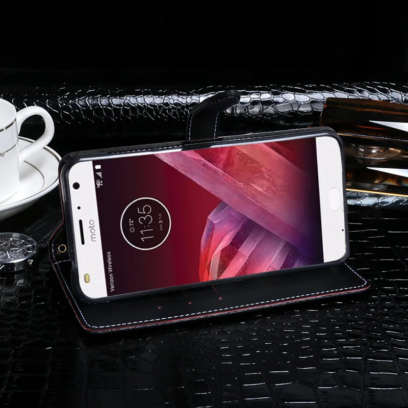 Itgoogo For Motorola Moto Z2 Play Case Cover Luxury Leather Flip Protective Phone Back | Мобильные телефоны и аксессуары